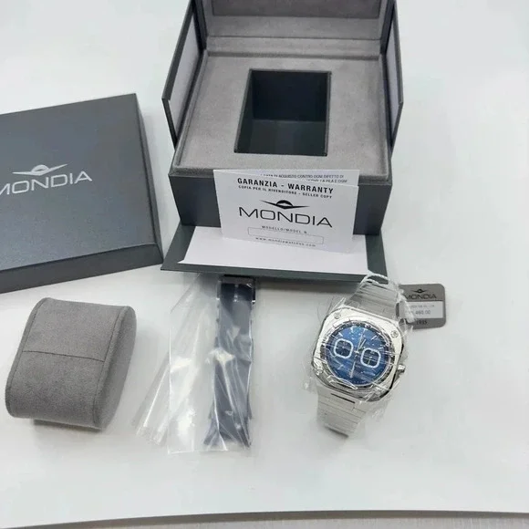 Mondia Mens Wristwatch Madison Forma 820 Stainless Steel Silver MI-820-SS-BL-CM - Picture 8 of 10